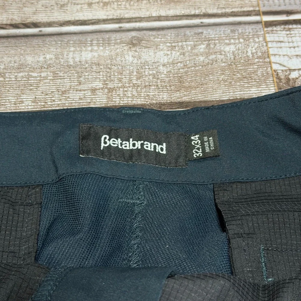 Betabrand Mens 32x34‎ Pants Dark Blue Flat Front Chinos
